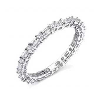 0.75ct Diamond Eternity Band On 18k White Gold.