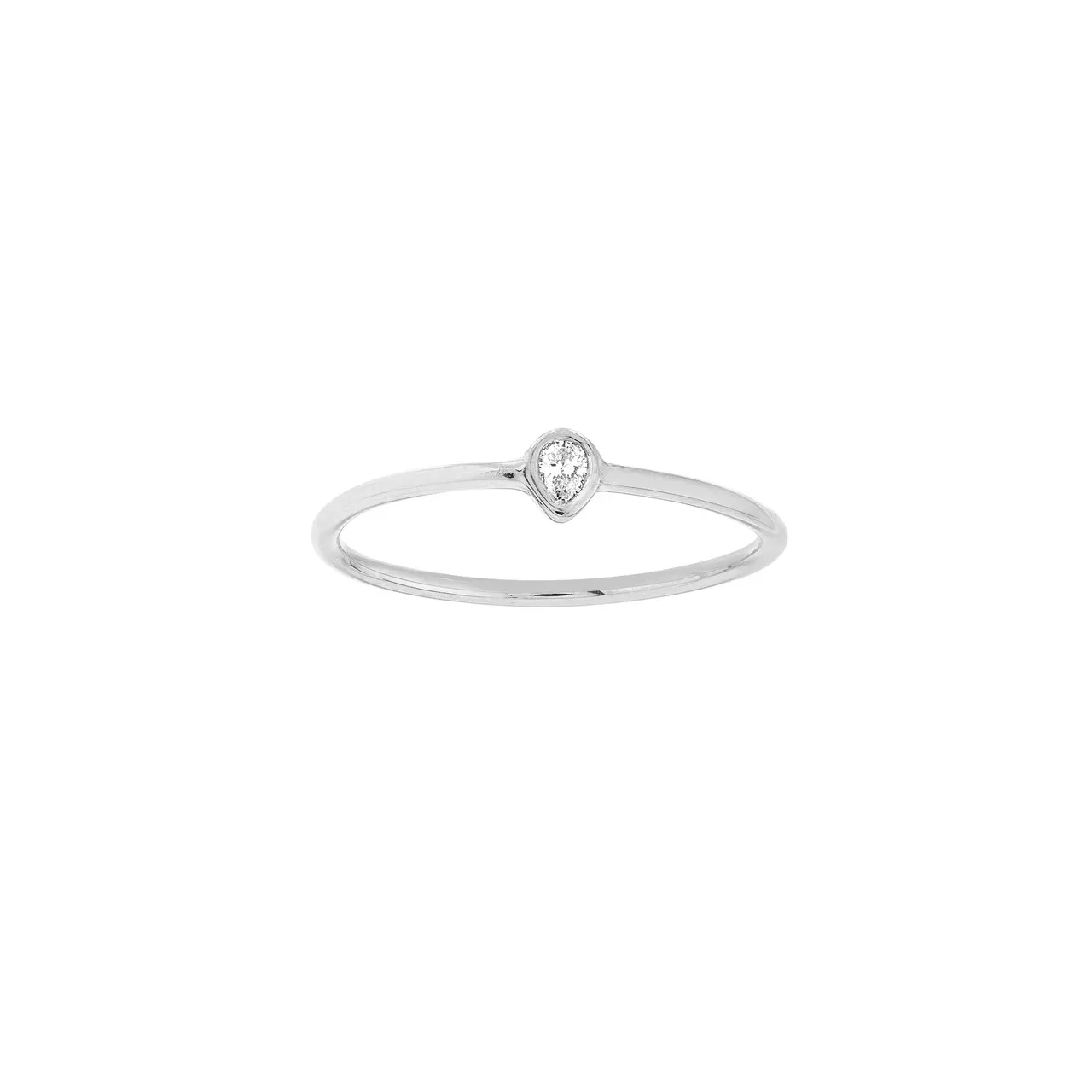 1 /20ct Pear-Shaped Diamond Bezel Ring