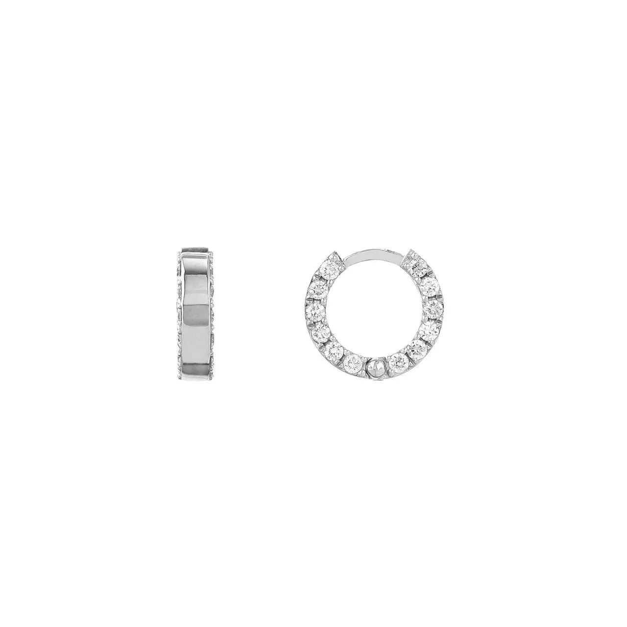 1 /2tcw Diamond 10mm Huggie Earrings