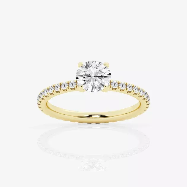 1.5 - 3.5 Total Carat Weight Round Lab Grown Diamond Eternity Engagement Ring