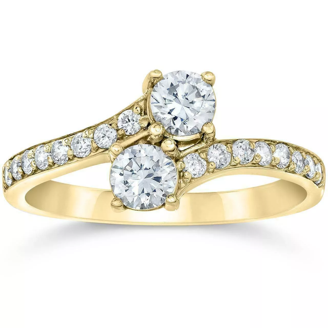 1 Carat Forever Us 2 Stone Diamond Ring 10K Yellow Gold