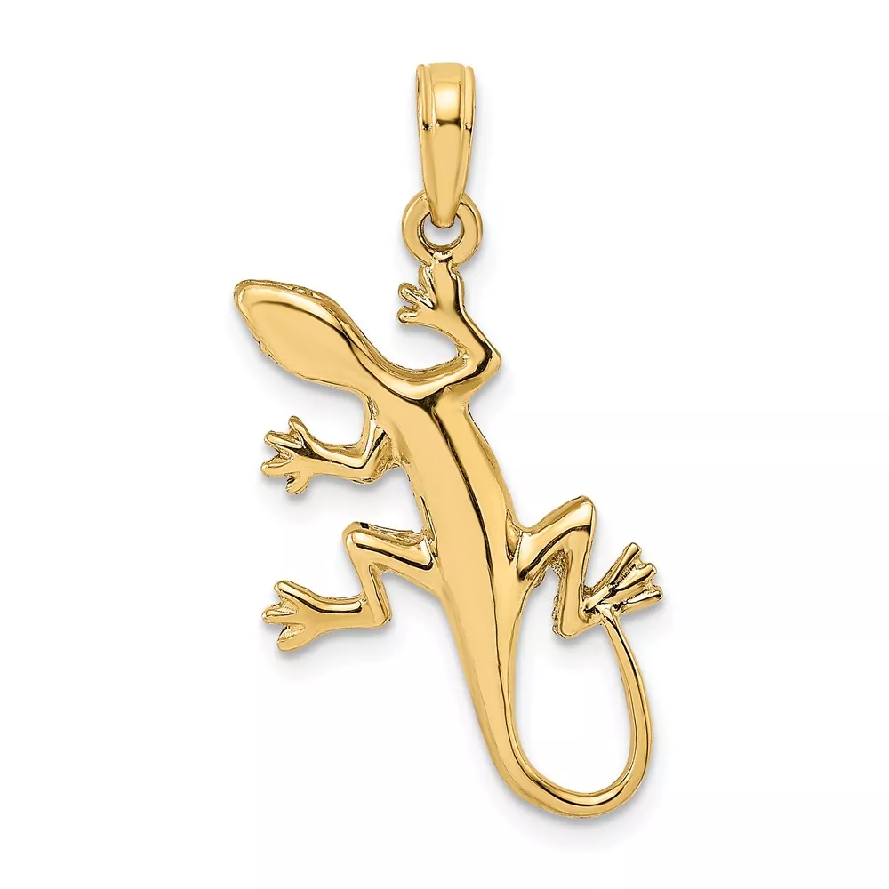 10K 2-D Gecko Charm