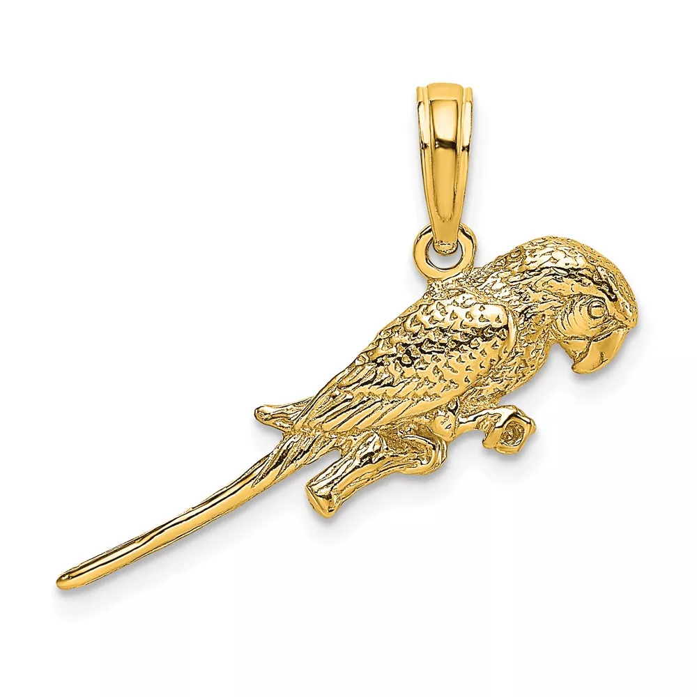 10K 3-D Parrot Charm