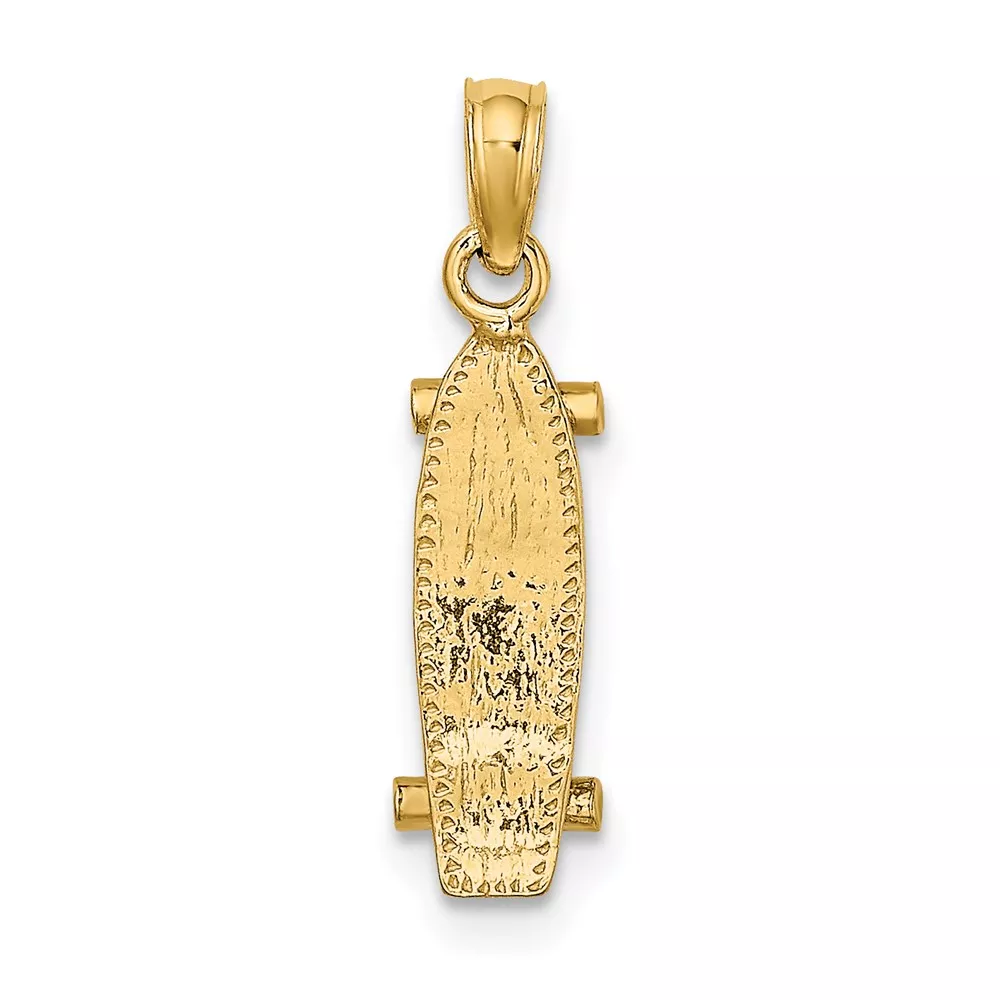 10K 3-D Skate Board Charm