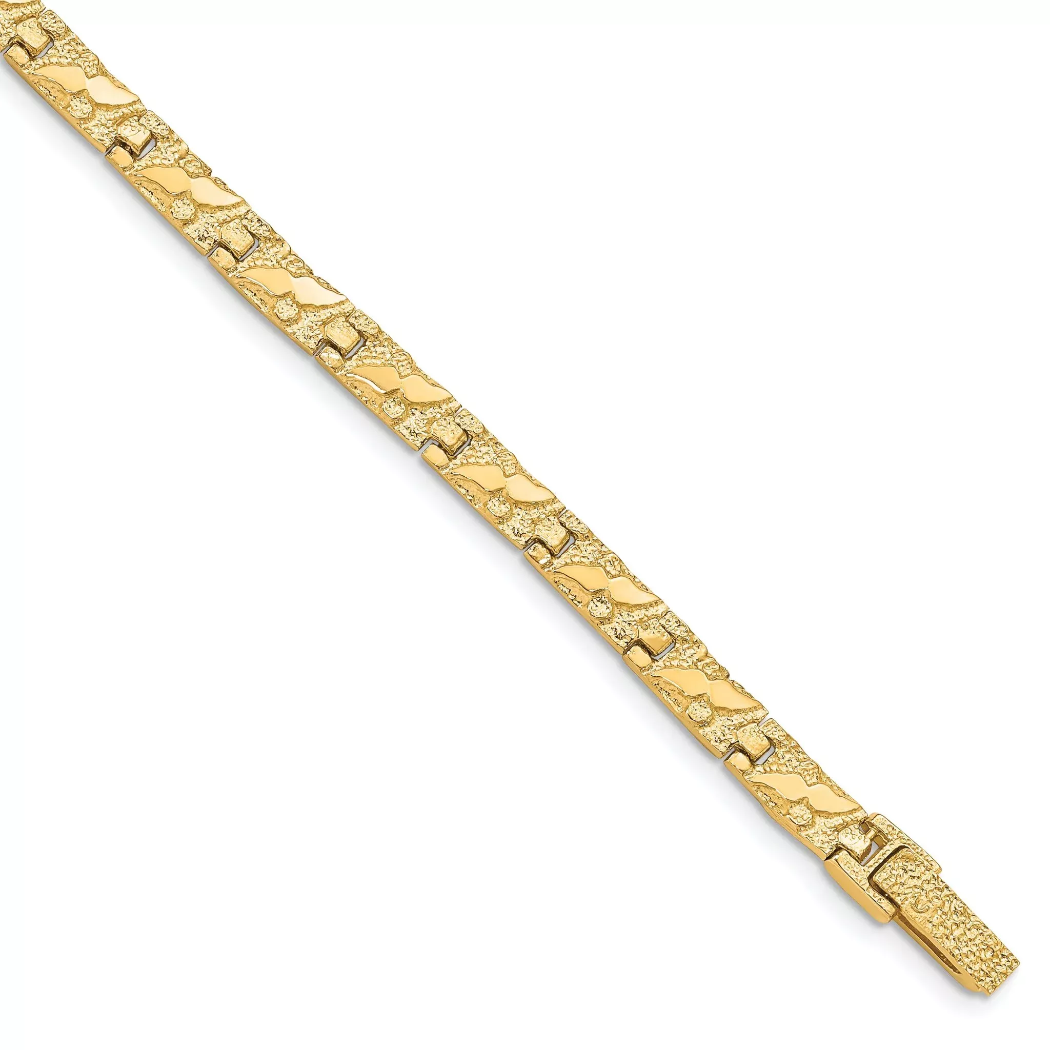 10k 6.0mm NUGGET Bracelet