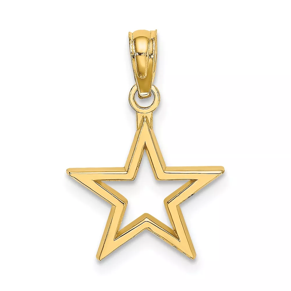 10k Cut-out Star Charm