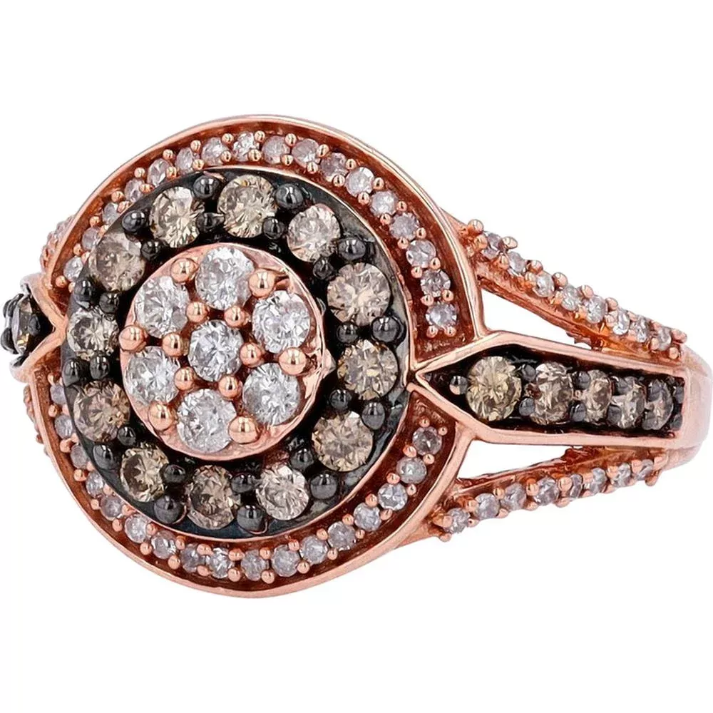 10K Rose Gold 1 Carat Chocolate Diamond Ring - Stunning Elegance