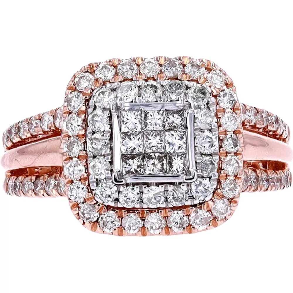10K Rose Gold 1 Carat Diamond Ring - Timeless Elegance
