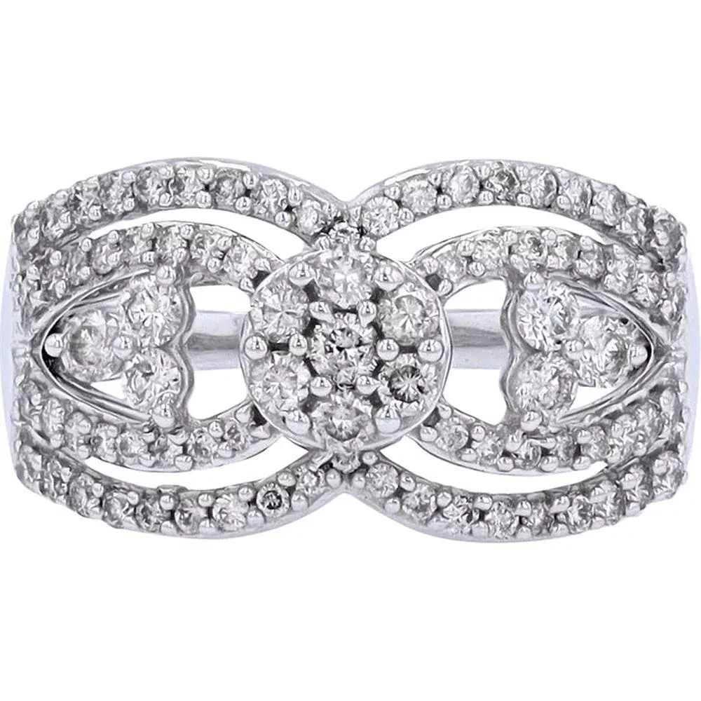 10K White Gold 1.02 Carat Total Weight Diamond Ring - Sparkling Elegance