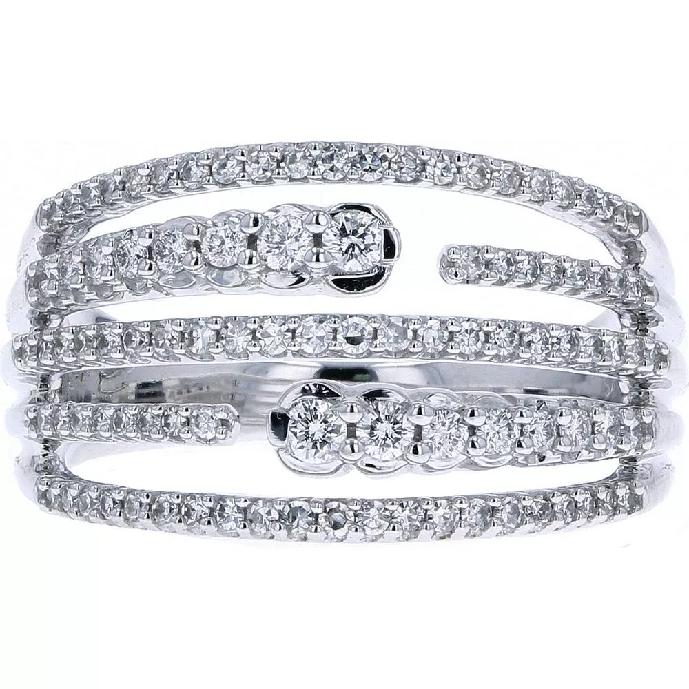 10K White Gold 1/2 Carat Diamond Classic Ring