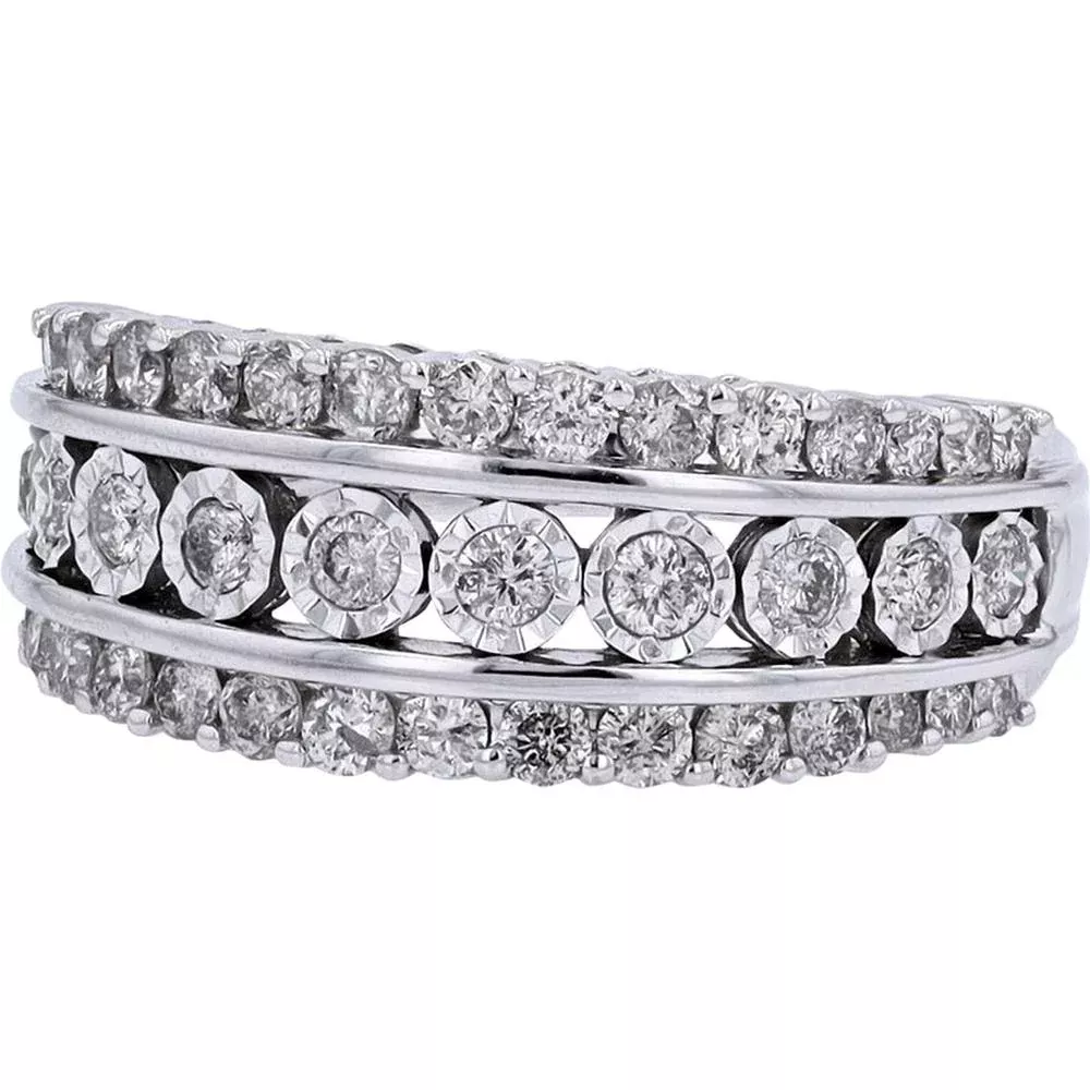 10K White Gold 1 Carat Diamond Radiance Ring