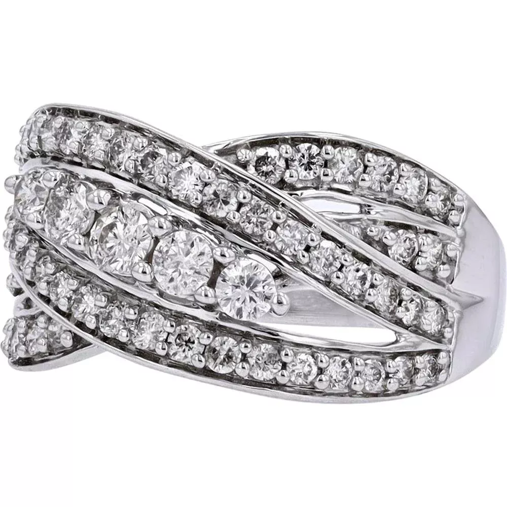 10K White Gold 1 Carat Diamond Solitaire Ring