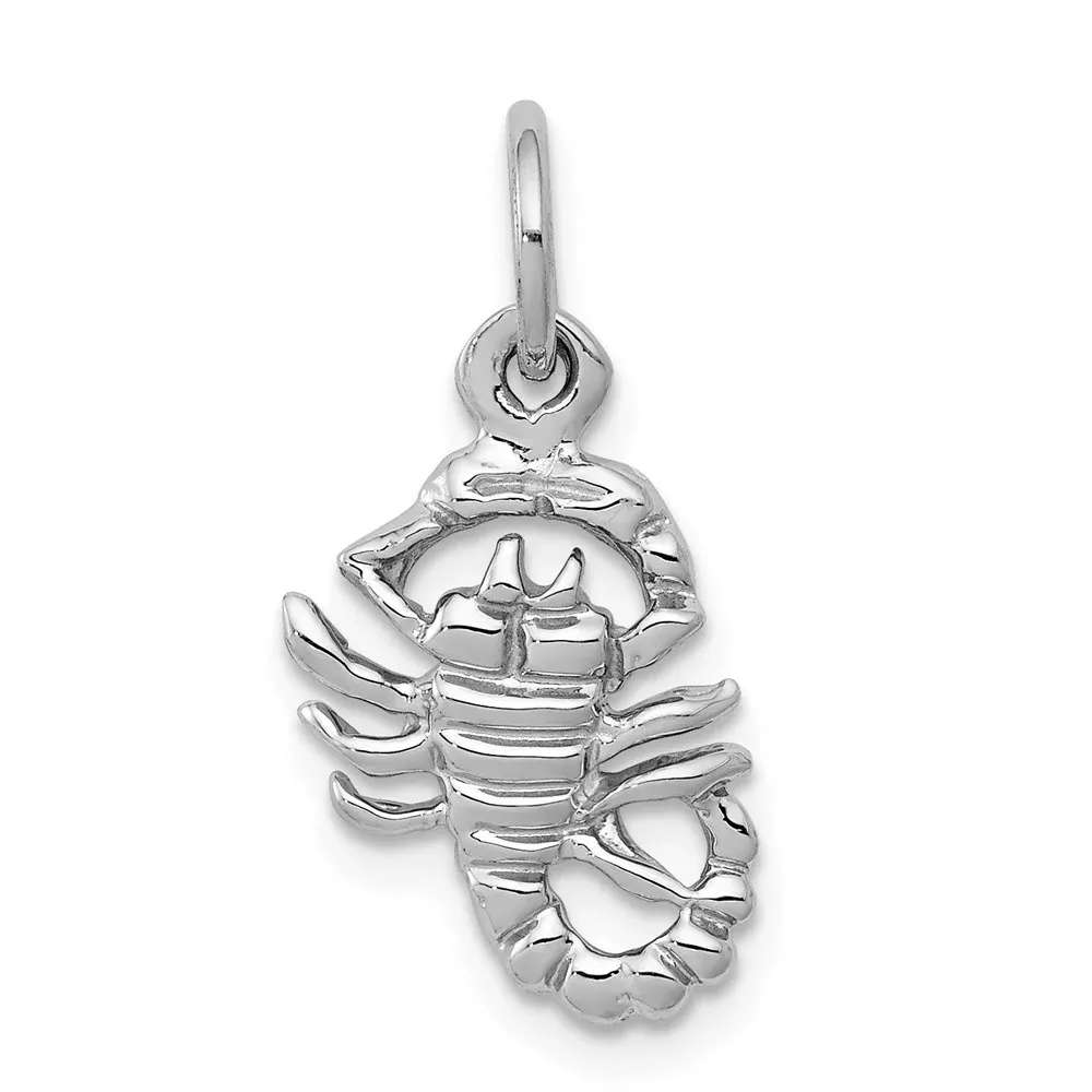 10K White Gold Scorpion Charm
