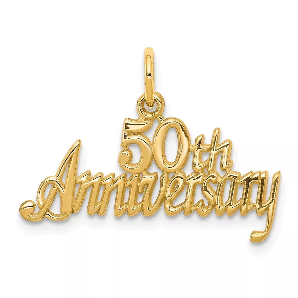 10k Yellow Gold 50th ANNIVERSARY Charm