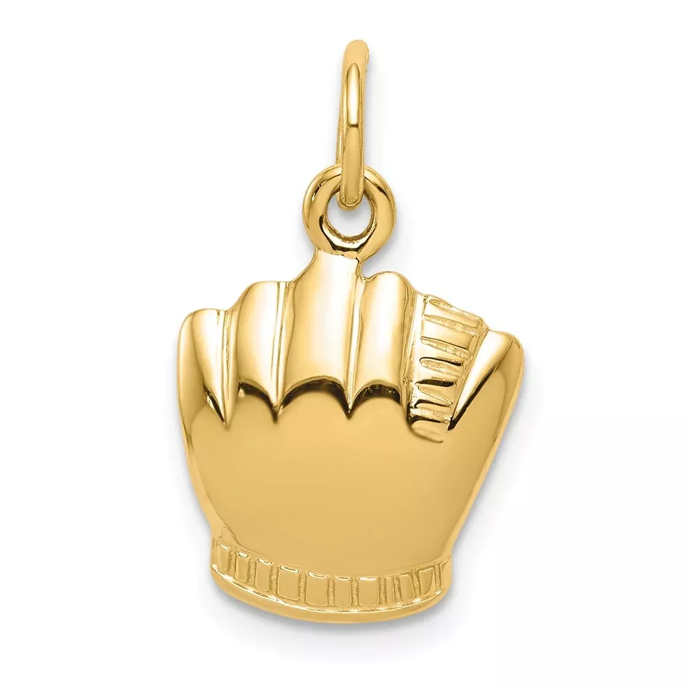 10k Yellow Gold Baseball Charm
