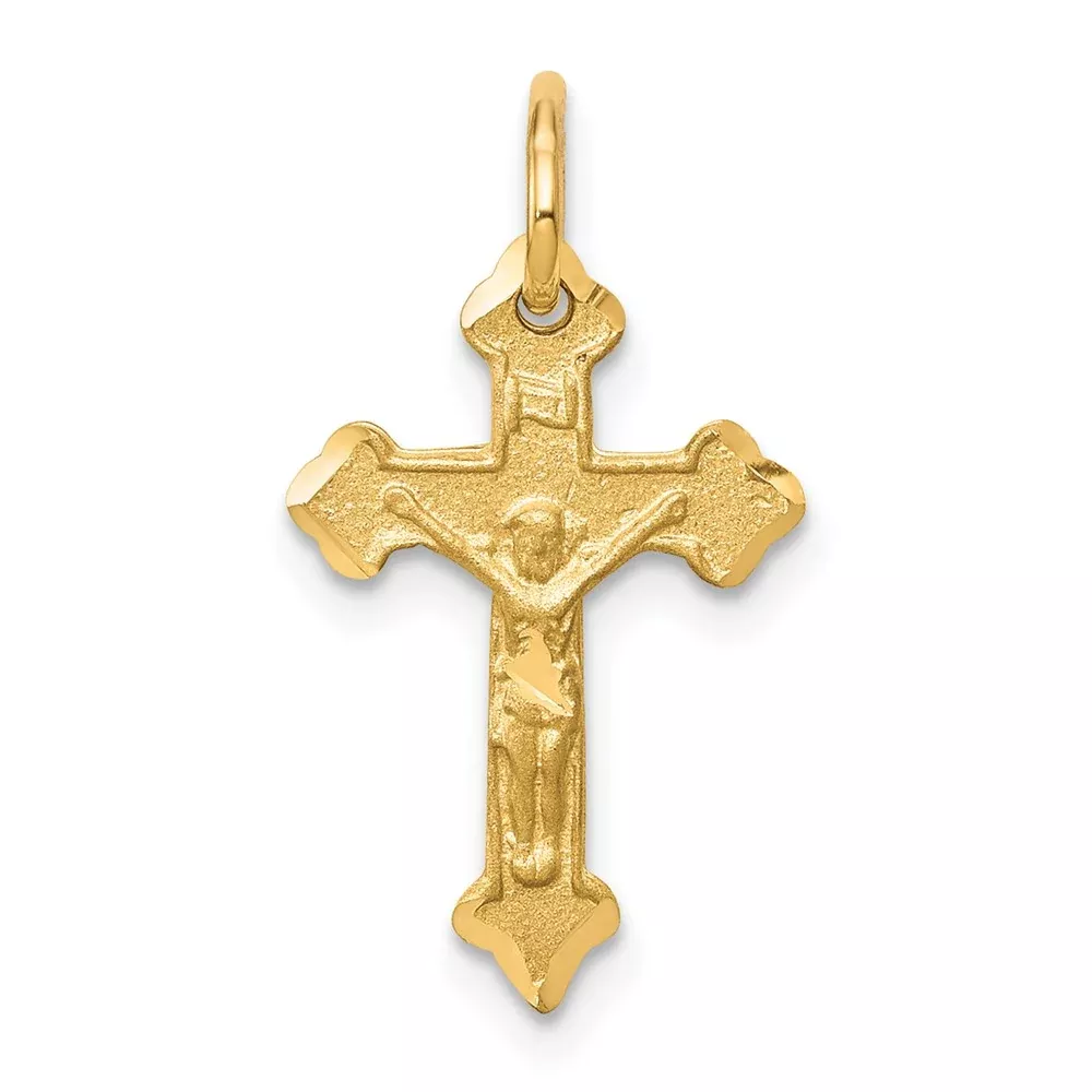 10K Yellow Gold Crucifix Charm
