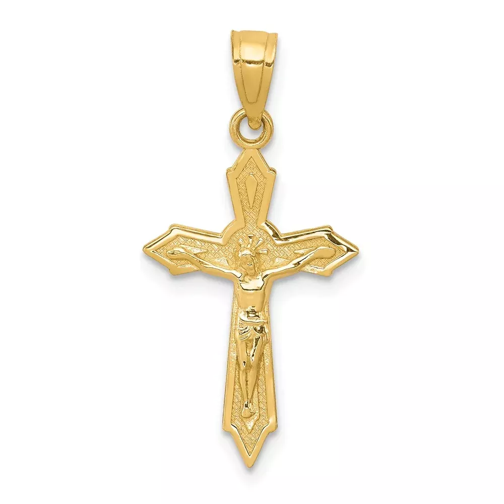 10k Yellow Gold Crucifix Pendant