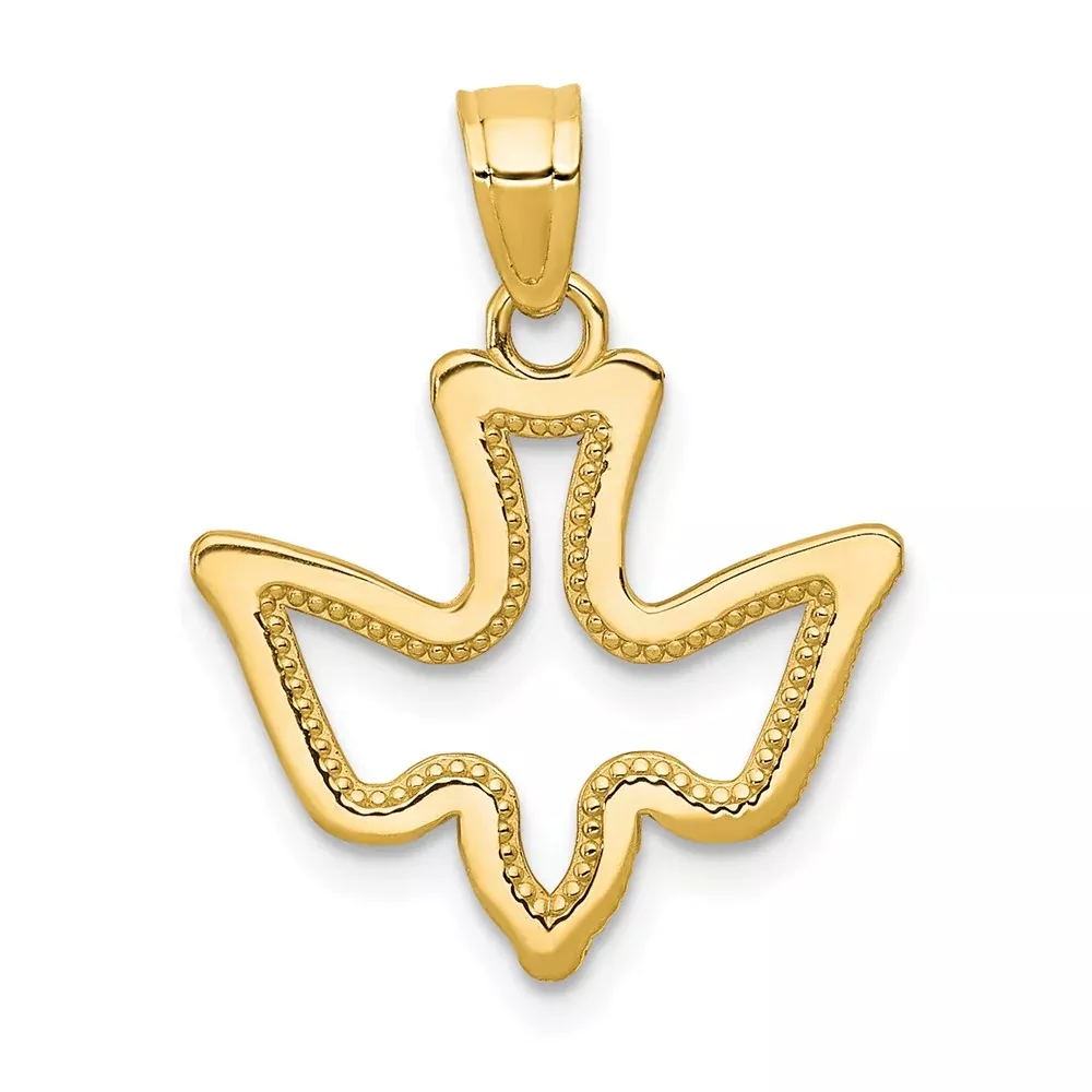 10k Yellow Gold Dove Charm