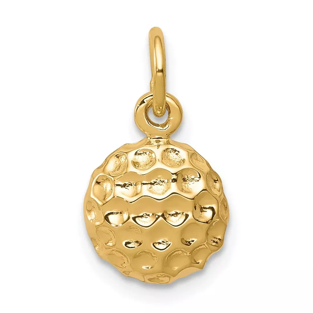 10k Yellow Gold Golf Ball Charm