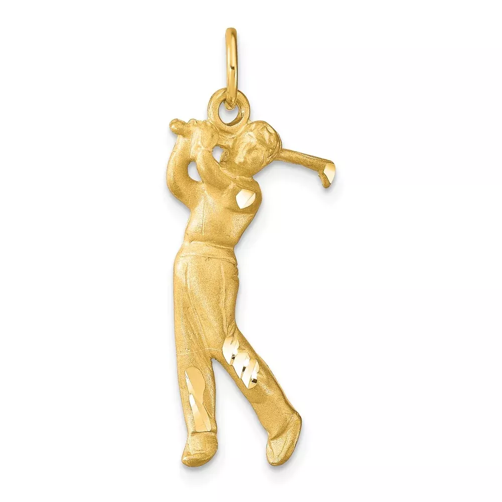 10k Yellow Gold Golfer Charm
