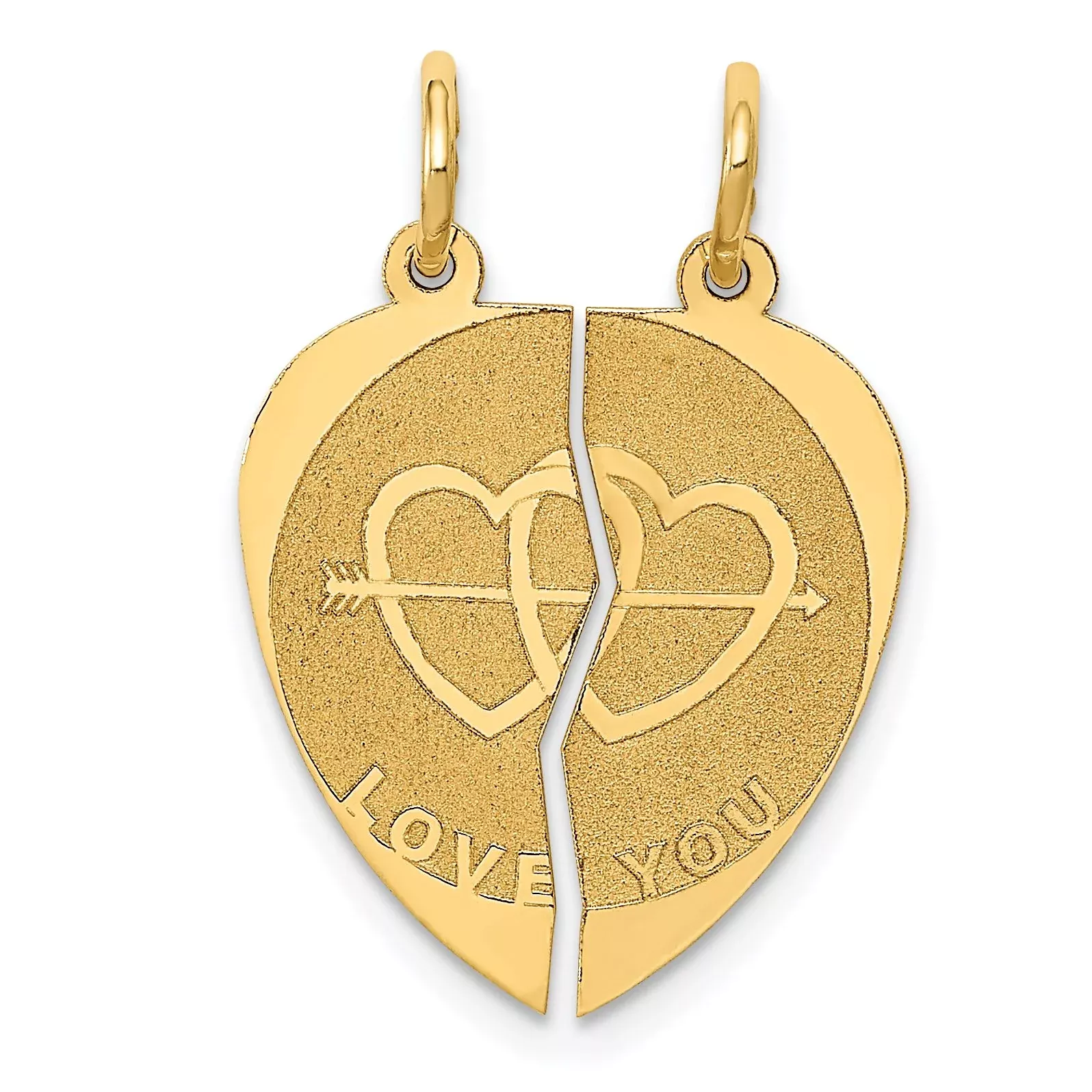 14K Break-apart I LOVE YOU Charm