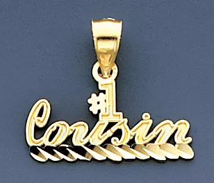 14k Gold #1 Cousin Charm