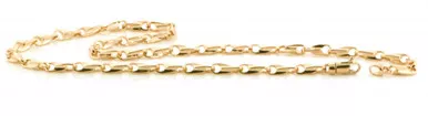 14k Gold 4.8mm Fancy Hand Made Chain 20 Inches