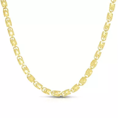 14k Gold 5.3mm Marquis Link Chain 18 Inches