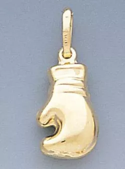 14k Gold Italian Boxing Gloves Charm 10mm W X 23mm H I