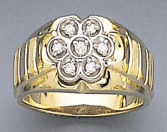 14k Gold Men's 0.25ct Diamond Ring