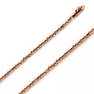 14k Rose Gold 2.6mm Modern Hand Made Bracelet 7 Inches