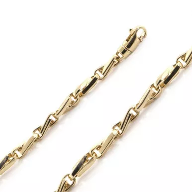 14k Rose Gold 3.8mm Fancy Hand Made Chain 20 Inches