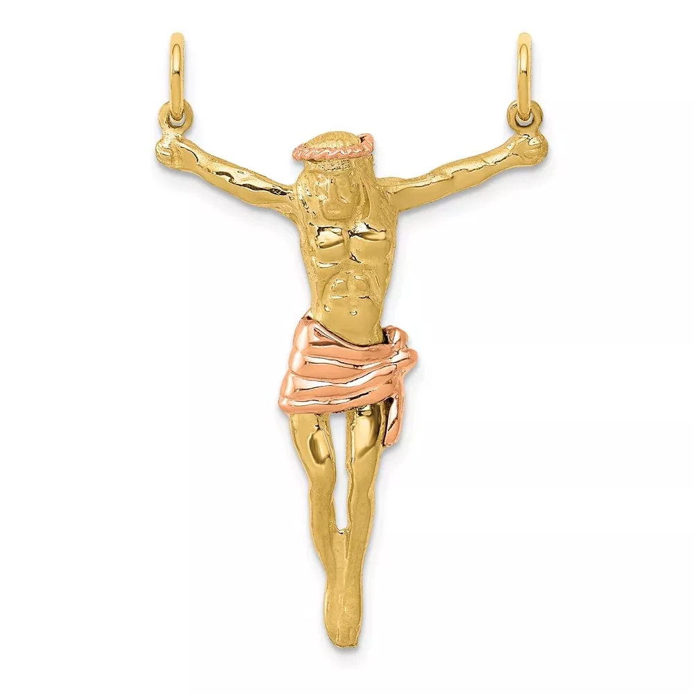 14k Two-tone Gold Rose Corpus Pendant