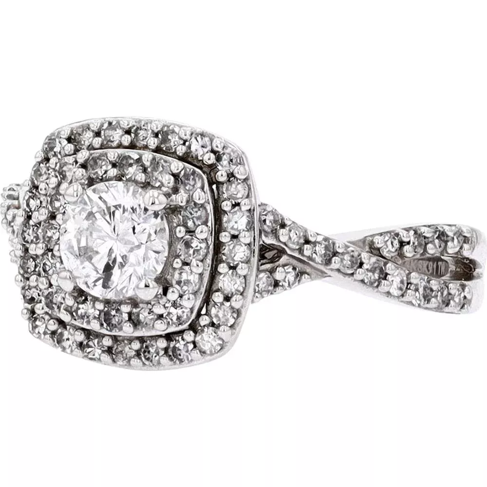 14K White Gold 1.00 Carat Diamond Engagement Ring
