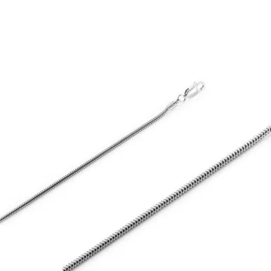 14k White Gold 1.6mm (Nickel Free) Round Snake Chain 18 Inches