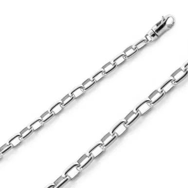 14k White Gold 4.9mm Rolo Chain 22 Inches