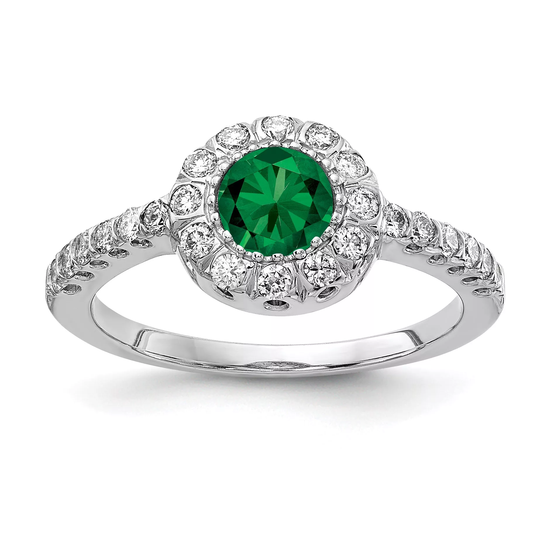 14k White Gold 5mm Mount St. Helens A Real Diamond ring