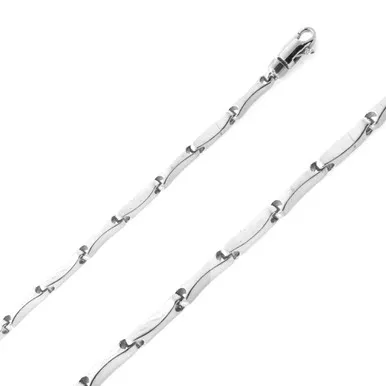14k White Gold Fancy Hand Made Chain 3.0mm 22 Inches