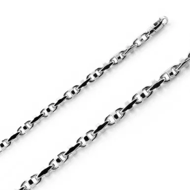 14k White Gold Fancy Handmade Chain 3.9mm 26 Inches