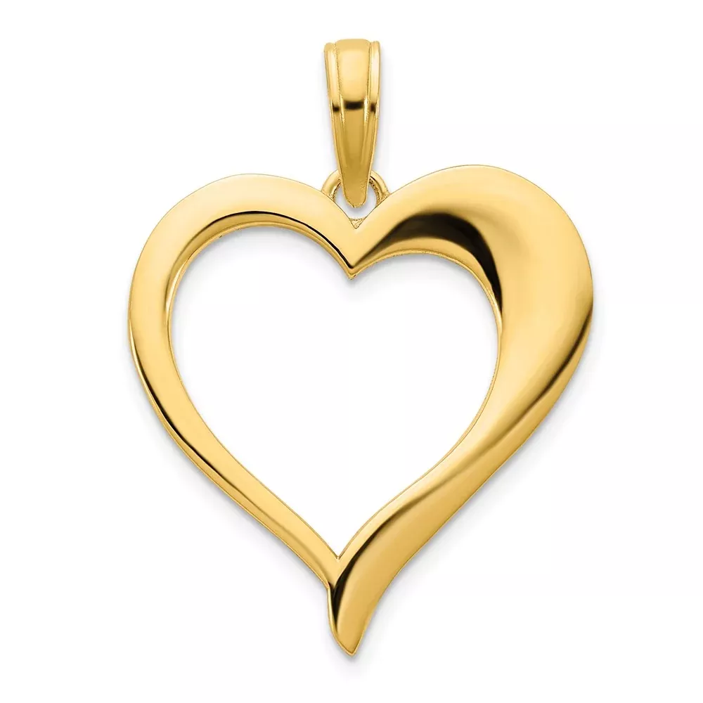 14k Yellow GoldOpen Heart Pendant