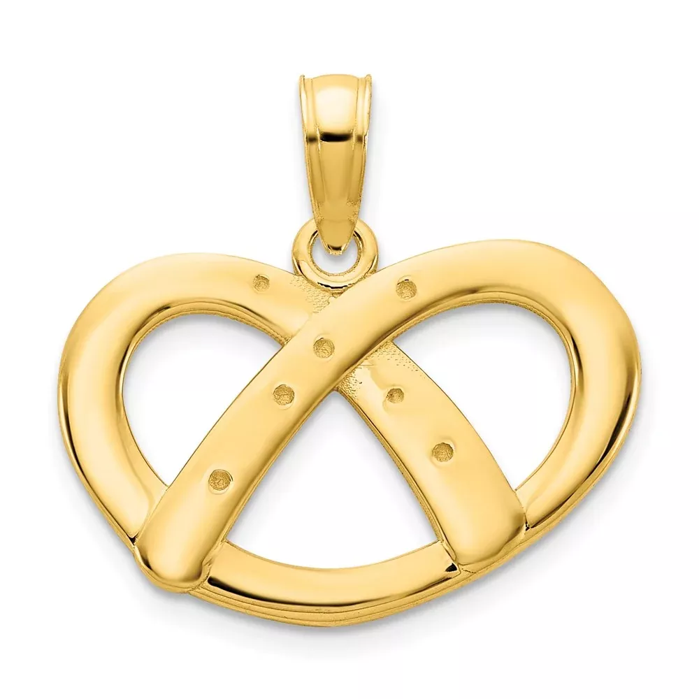 14k Yellow GoldPretzel Pendant