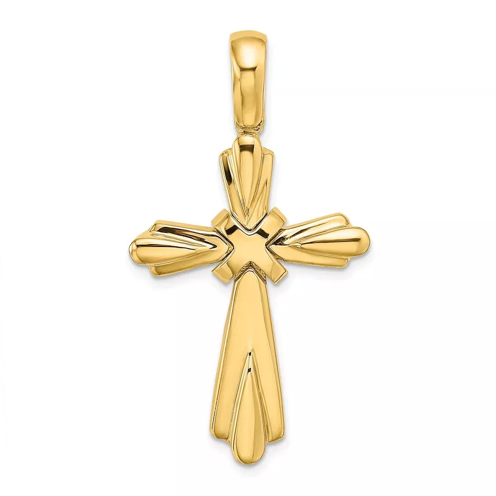 14k Yellow GoldXCenter Polished Cross