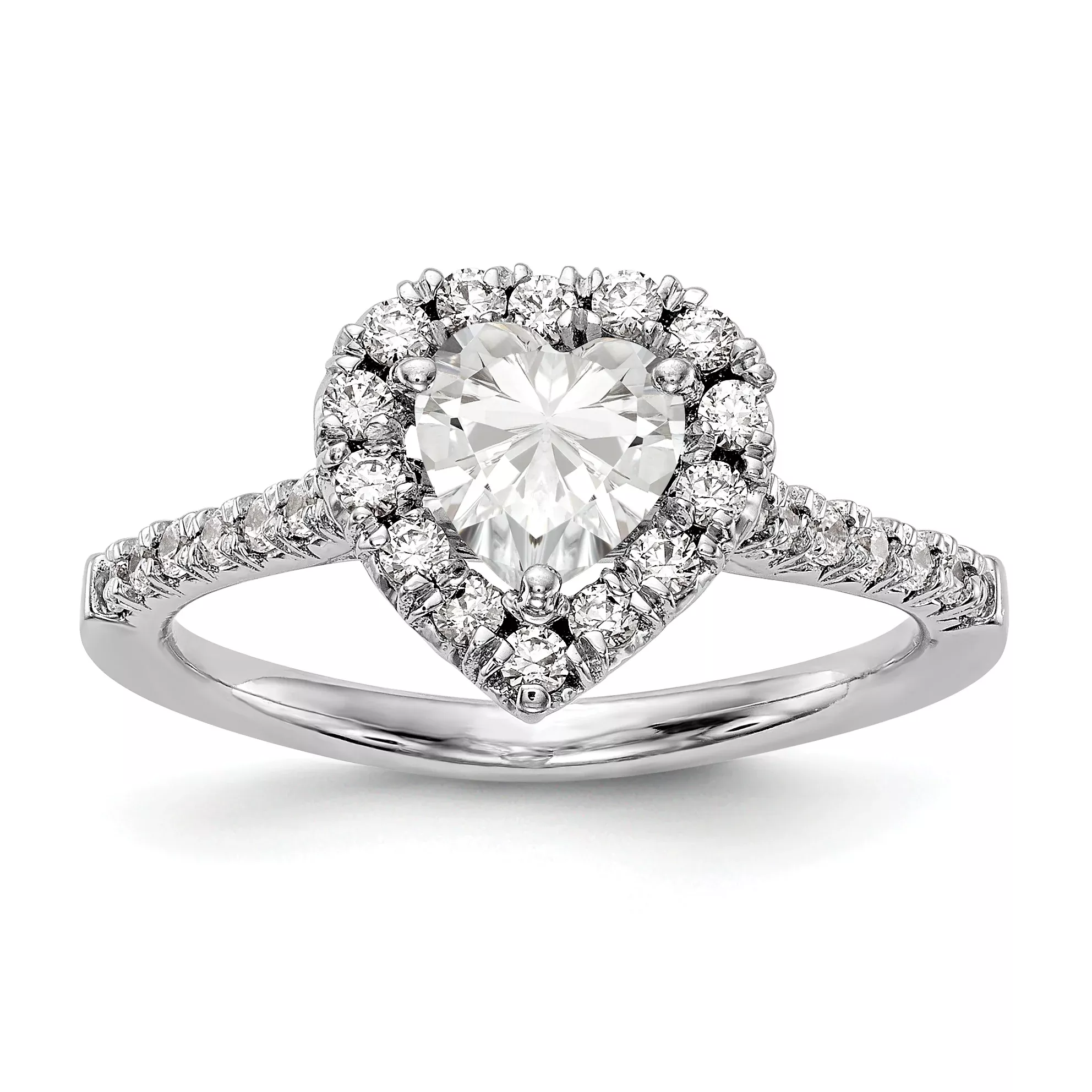14KW DIA HEART SHAPED HALO TO FIT 1/2 CT CTR