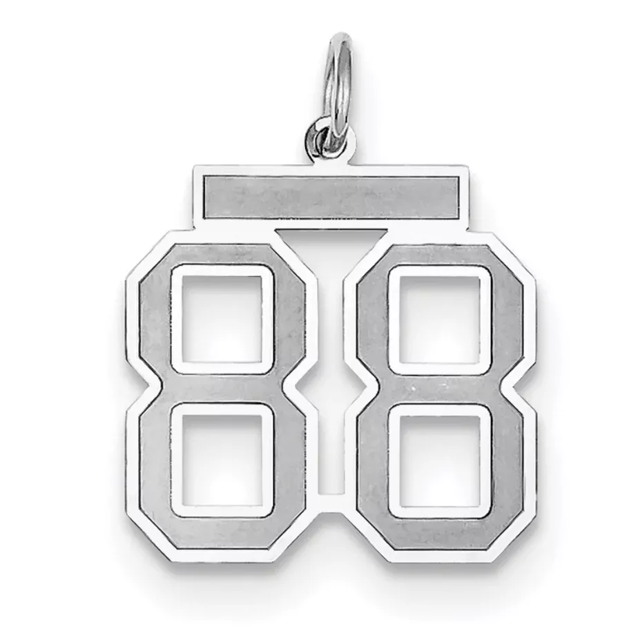 14Kw Medium Satin Number 88 Charm