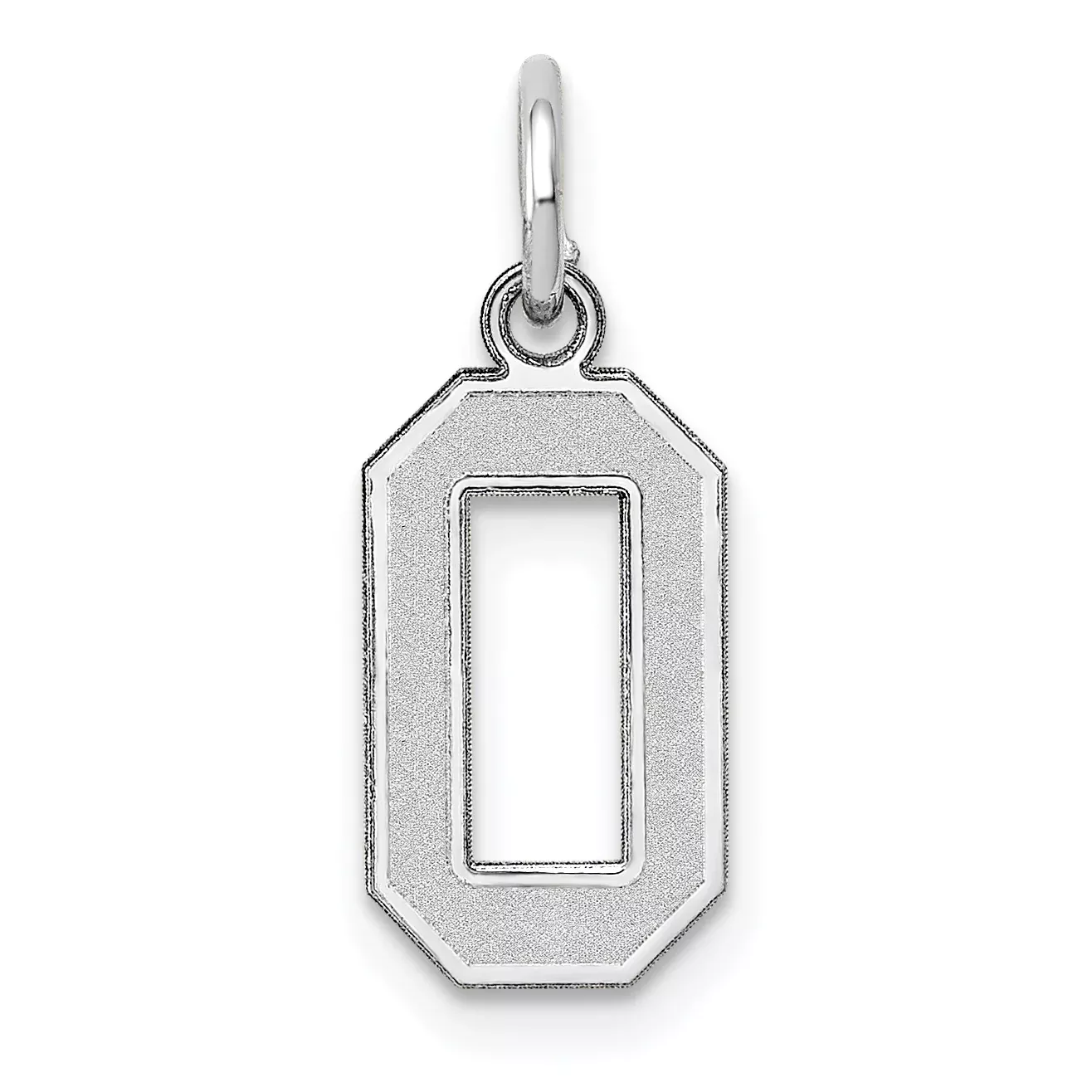 14Kw Small Satin Number 0 Charm