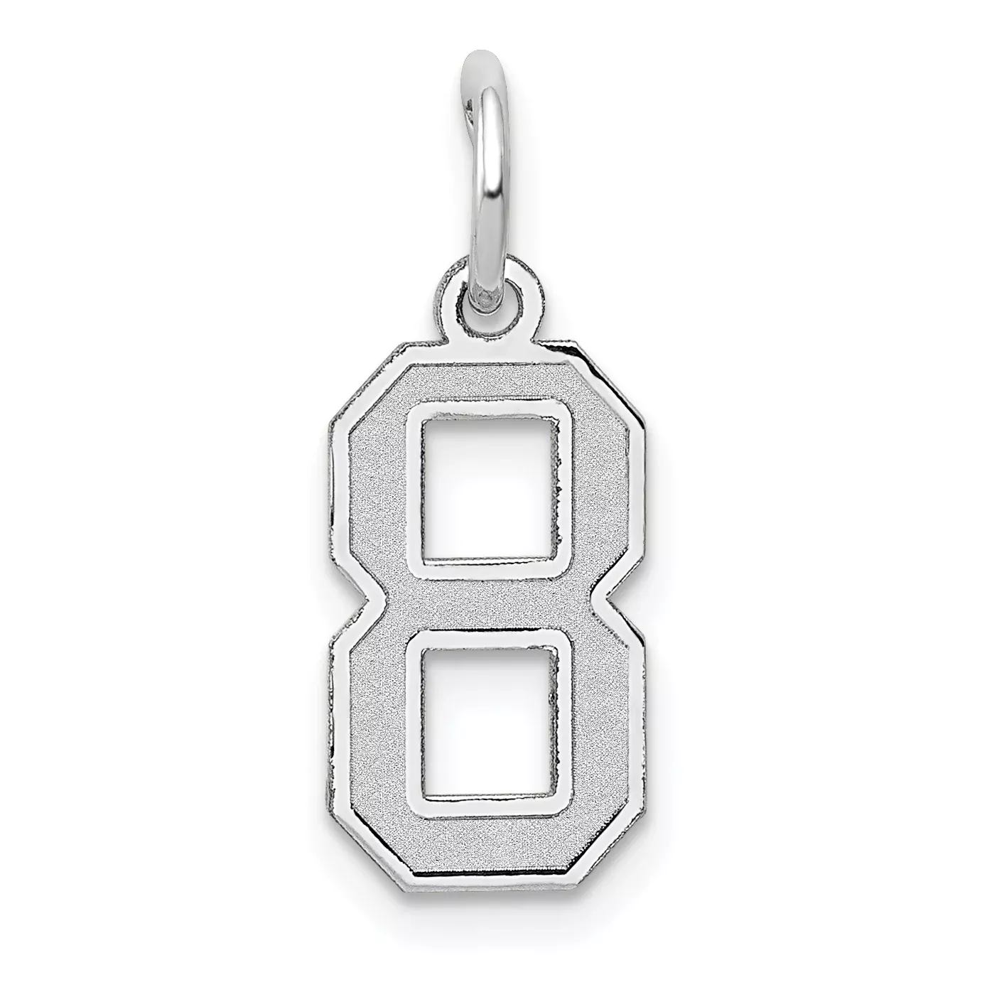 14Kw Small Satin Number 8 Charm