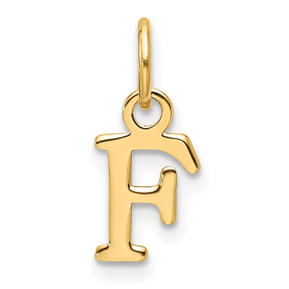 14ky Cutout Letter F Initial Pendant