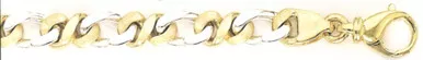 18k Two Tone Hand Made Gold Bracelet 8.3mm Wide 8"