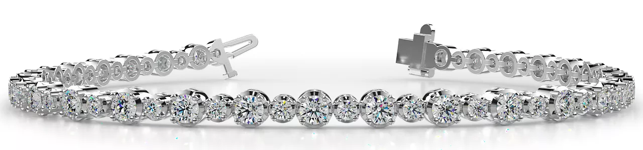 7-Inch Alternating Two Size Diamond Tennis Bracelet 1.5 Carat Total Weight