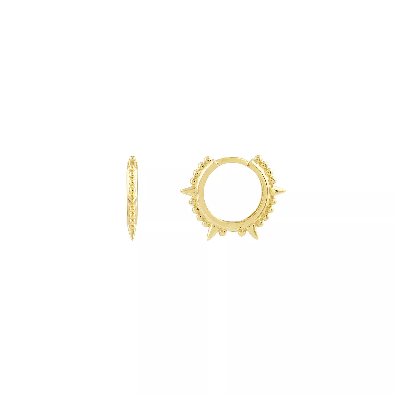 Bead N Spike Hoop Earrings